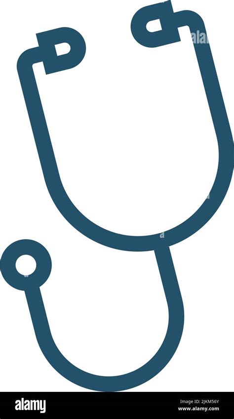 Simple Stethoscope Icon Of A Doctor Editable Vector Stock Vector Image