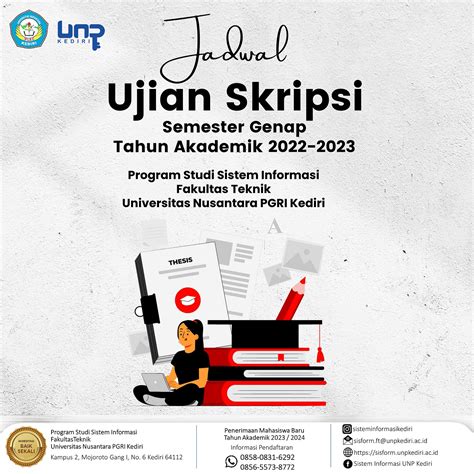 JADWAL UJIAN SKRIPSI SEMESTER GENAP TAHUN AKADEMIK 2022 2023 Prodi