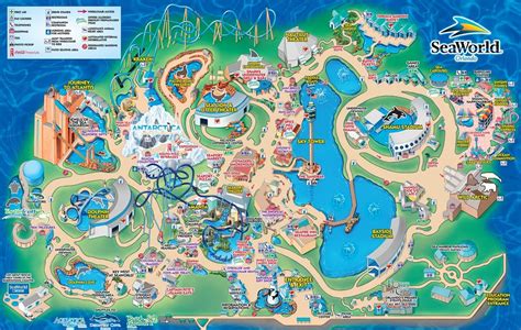 Seaworld Orlando Theme Park Map