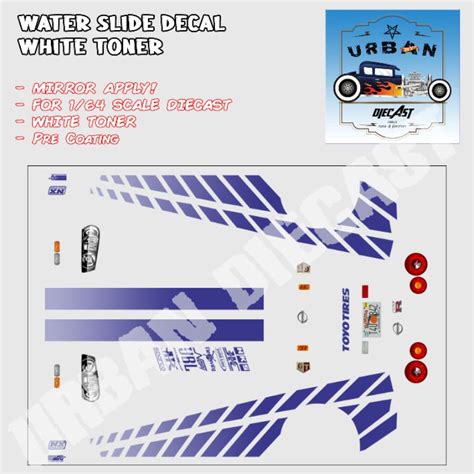 Hot Wheels Decal White Toner Fast And Furious Brian Skyline R Shopee Philippines