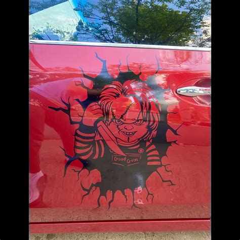 demon monster ghost doll car sticker decal horror  decoration