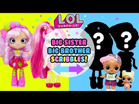 LOL SURPRISE Big Sister & Big Brother Scribbles DIY 2 Makeovers in 1 ...