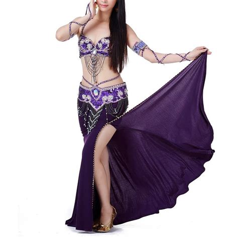 Belly Dance Costume Pcs Bra Belt Skirt Sexy Dancing Women Dance