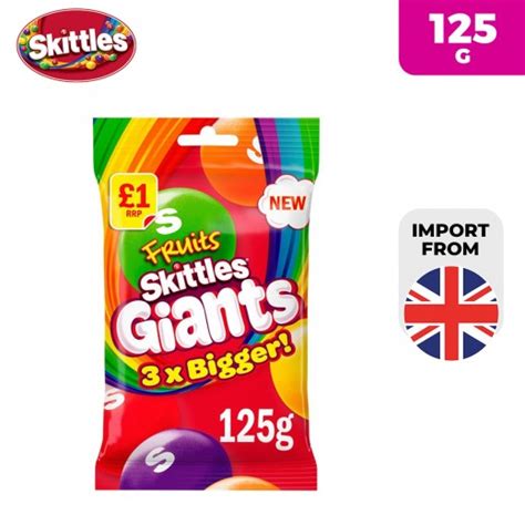 Buy Skittles Giants Fruits Button Candy 125 G Delivered By Taw9eel