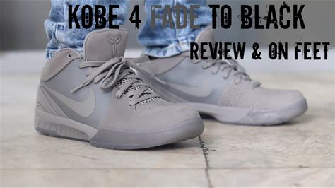 Nike Zoom Kobe 4 Fade To Black Review And On Feet Youtube