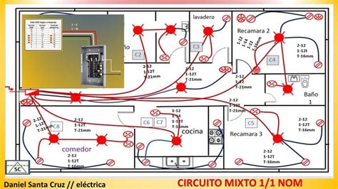 instalacion eléctrica de una casa circuito compartido 1 1 Plano