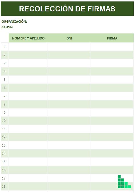 Descargar Gratis Plantilla Recogida De Firmas Excel Hot Sex Picture