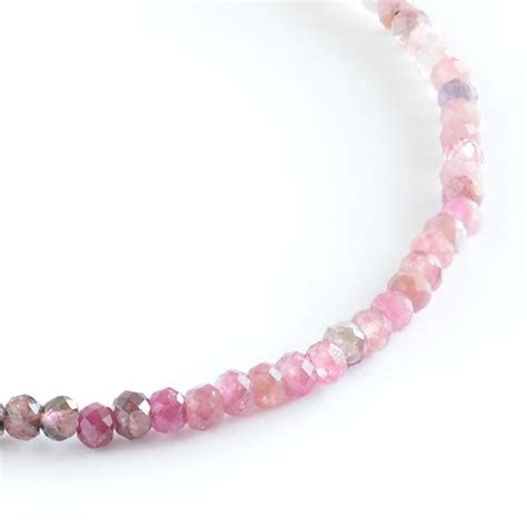 Pink Tourmaline 7 In Bracelet Natural Tourmaline Bead Bracelet Etsy