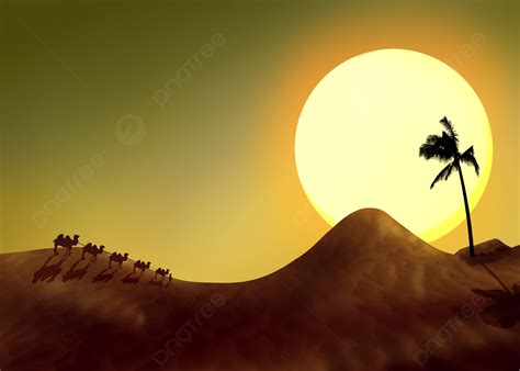 Palm Trees In The Desert Background Desert Palm Tree Sun Background