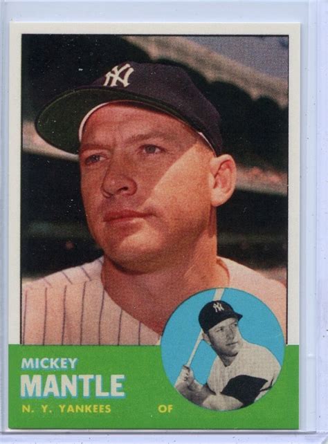 MICKEY MANTLE New York Yankees 1963 Topps Card 200 This Is An