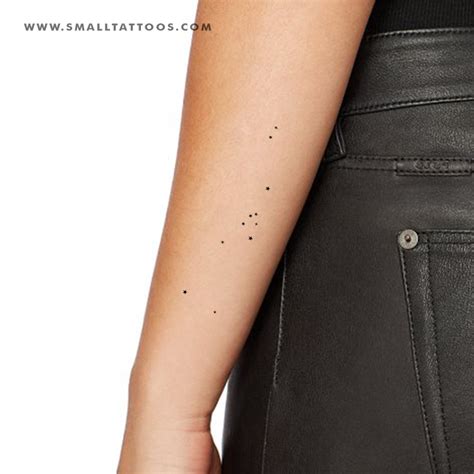 Minimalist Taurus Constellation Temporary Tattoo (Set of 3) – Small Tattoos