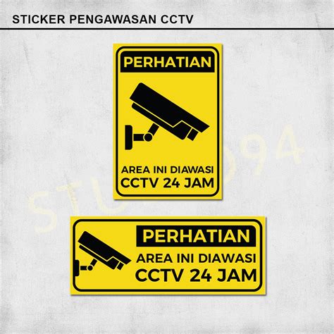 Jual Sticker Pengawasan Cctv Jam Shopee Indonesia