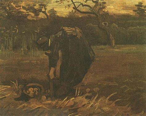 Museumsqualität Prints Bauern Frau Digging Up Kartoffeln von Vincent