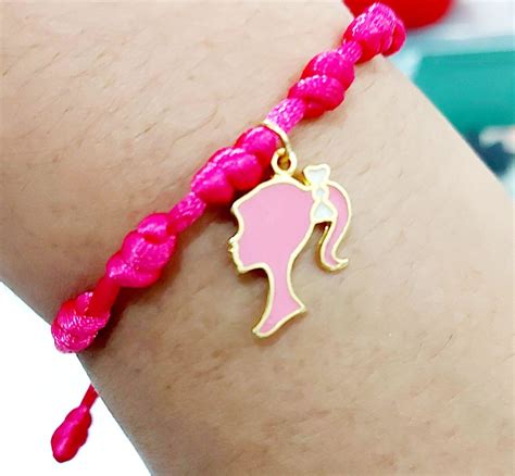 Pulseira De Proteção 7 Nós Rosa Infantil Barbie Elo7