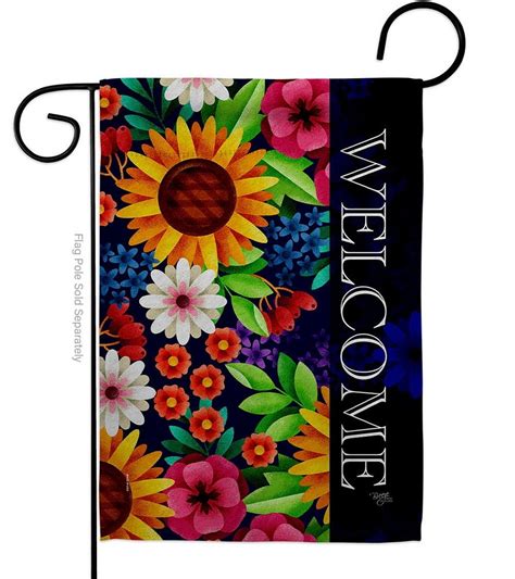 Flower Blooming Welcome Garden Flag And More Garden Flags At