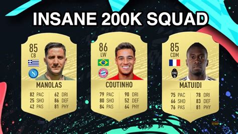 Insane 200k Hybrid Squad Builder Fifa 20 Youtube