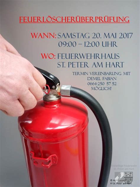 Feuerlöscher Überprüfung 20 Mai 2017 Freiwillige Feuerwehr St Peter