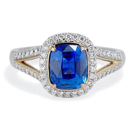 Cushion Cut Sapphire Ring - Brown Goldsmiths