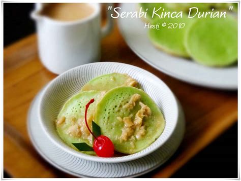 HESTI S KITCHEN Yummy For Your Tummy Serabi Pandan Kinca Durian