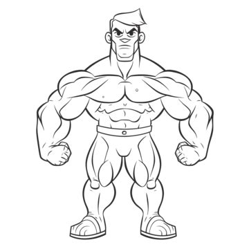 Muscular Man Drawing