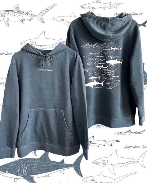 Coexist Hoodie Slate Blue Swim With Sharks