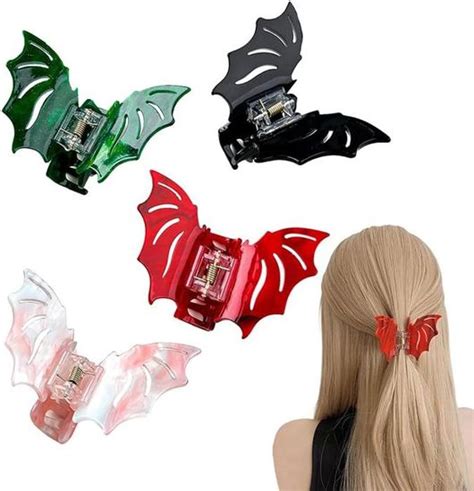 Pince À Cheveux Chauve Souris Évider 4 Pcs Pinces Cheveux Chauve