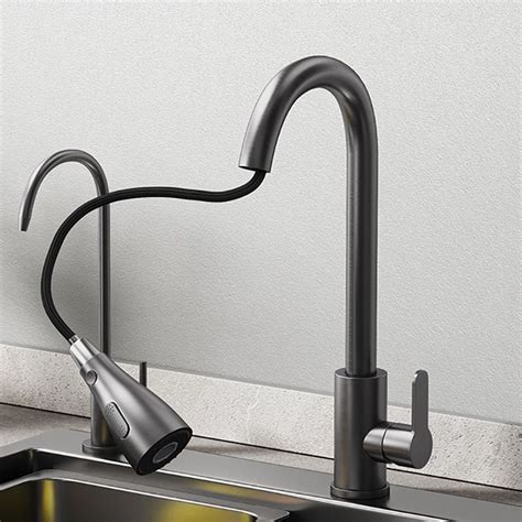 Black Stainless Steel Kitchen Sink Single Bowl Sink with Soap Dispenser ...