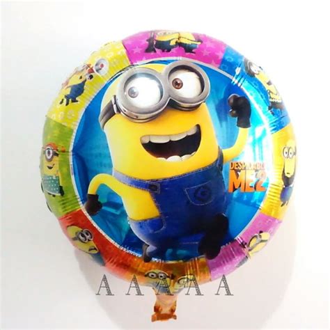 Kit C 10 Baloes Metalizados Minions 45cm Elo7