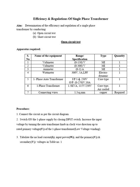 Single Phase Transformer | PDF | Transformer | Voltage 