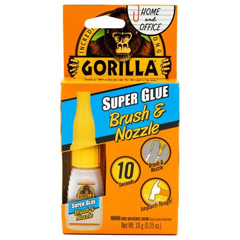 Gorilla Glue Clear Super Glue Brush Nozzle Gram Bottle Walmart