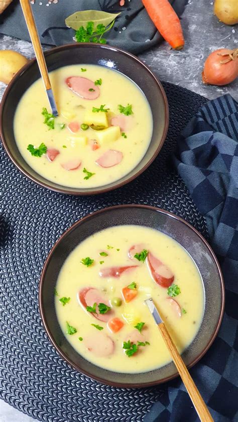 Kartoffelsuppe mit Würstchen Lydiasfoodblog