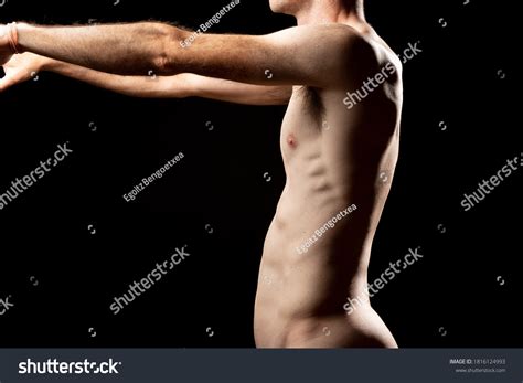 Side View Muscular Naked Man Kyphosis Stock Photo 1816124993 Shutterstock