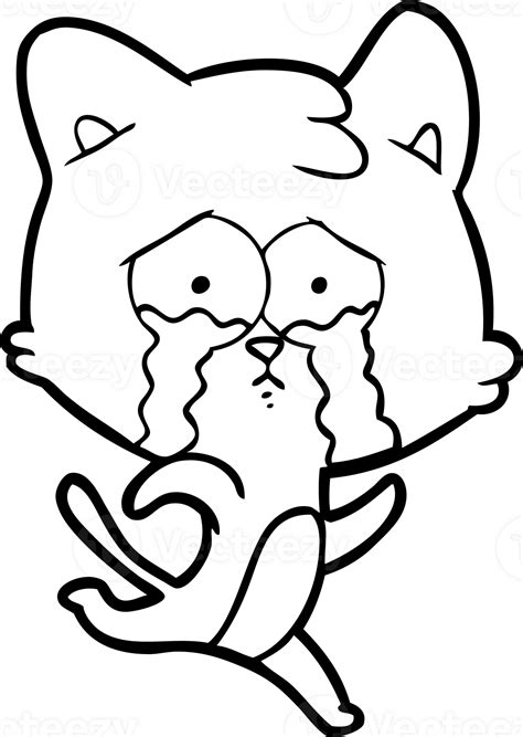 cartoon crying cat 45168073 PNG
