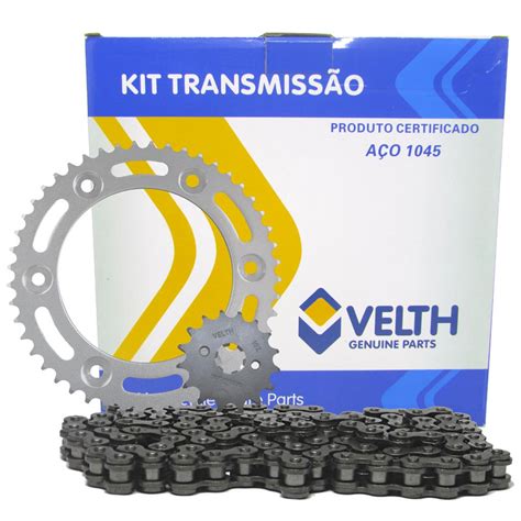 KIT Relacao Transmissao Honda NXR Bros 160 XRE 190 ACO 1045 Reforcado