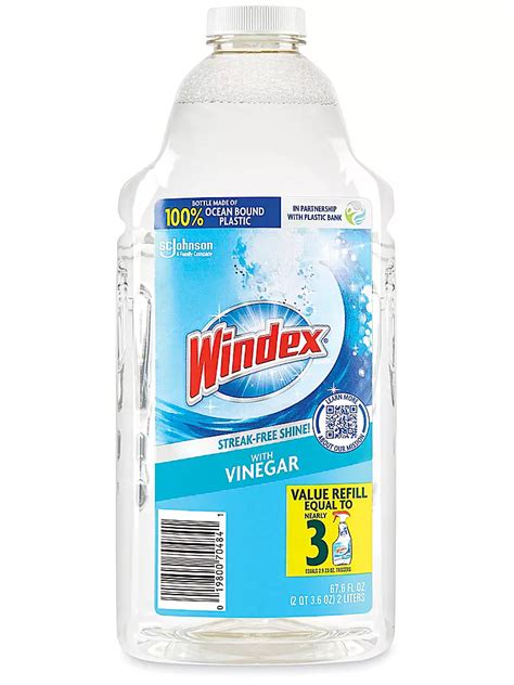 Windex® Vinegar Glass Cleaner Refill 2 L Bottle S 24880 Uline