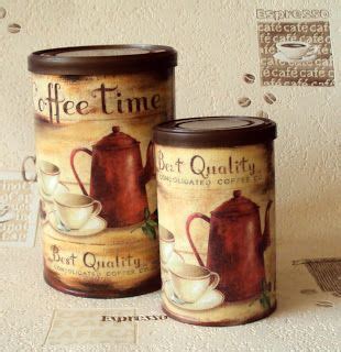 Pogoda na kawę Decoupage Eat cafe Decorative jars