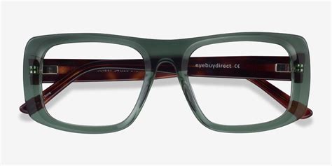 Sonny Rectangle Clear Green Tortoise Glasses For Men Eyebuydirect