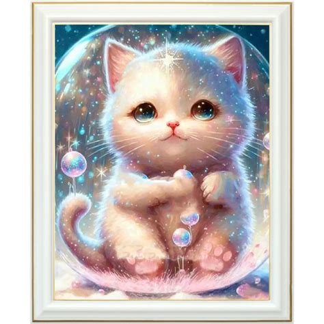 Diamond Painting Ab Bulle De Chat X Cm Lartera