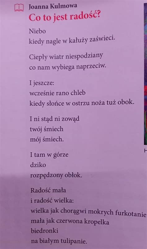 Z Wiersza Z Za Cznika Wypisz Ile Wers W Ma Ka Da Strofa Znajd W