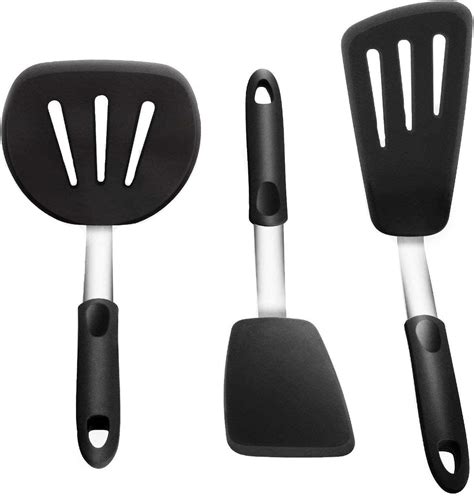 Amazon Flexible Silicone Turner Spatula Set F High Heat