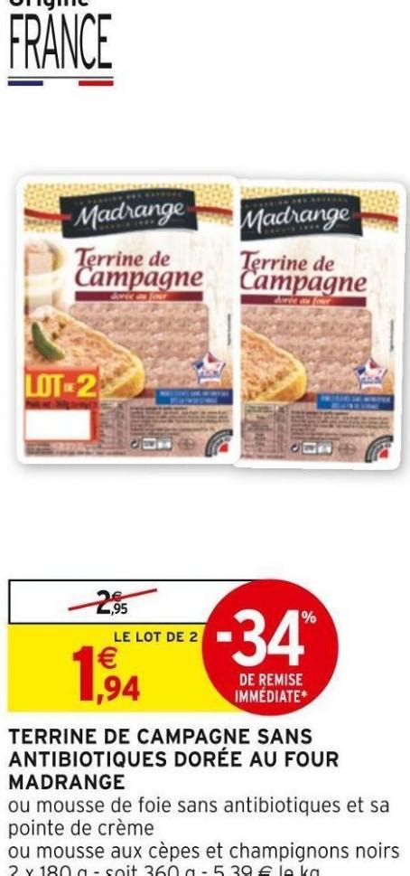 Madrange terrine de Intermarché Novembre 2022