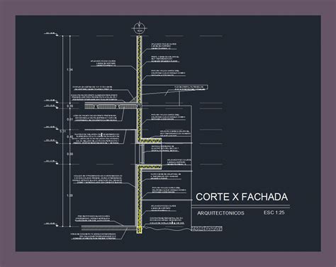 Seção X Fachada no AutoCAD biblioteca CAD