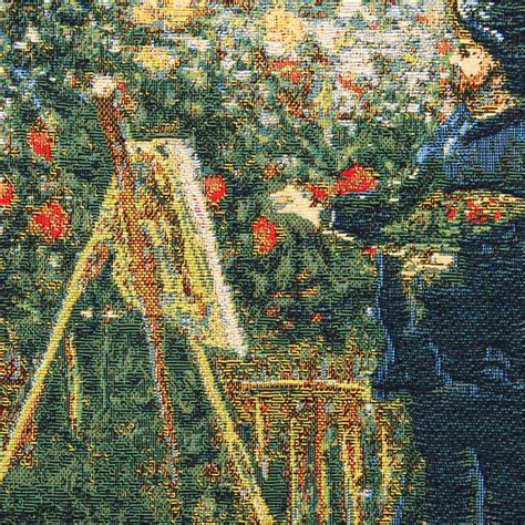 Monet Painting In His Garden Renoir Masterpieces Tapestry