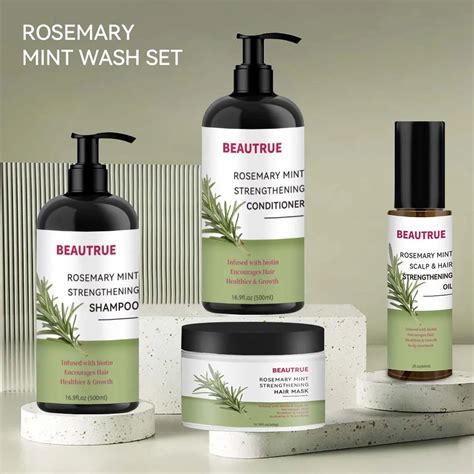 Wholesale Custom Best Natural Rosemary Care Set Shampoo And Conditioner Hair Mask Growth Oil