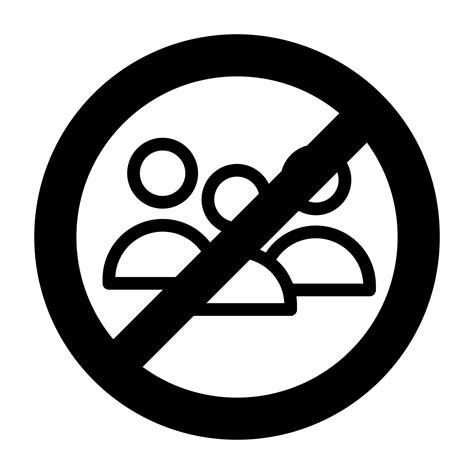 crowd not allowed icon, healthcare and medical icon. 10400738 Vector