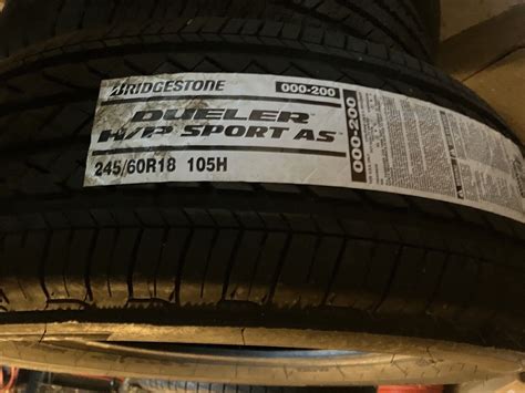 Tire Bridgestone Dueler H P Sport AS 245 60R18 105H All Season A S EBay