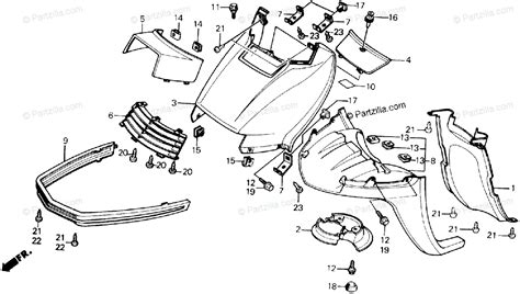 Honda Scooter Oem Parts Diagram For Front Cover Partzilla