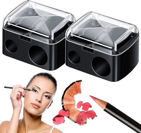 2pk Eyeliner Sharpener 2 Holes Makeup Sharpener For Big And Small Sized