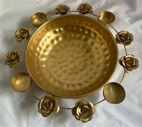 Golden Polished Inch Iron Round Hammered Urli At Rs Piece In