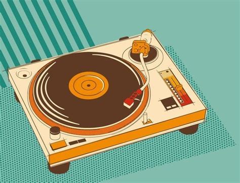 Vintage Record Player Poster Design